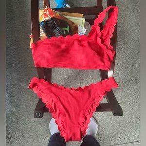 aerie scalloped bathing suit